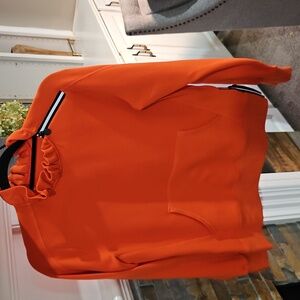 Tail brand Condoleezza Orange ruffle neck  Pullover - Medium